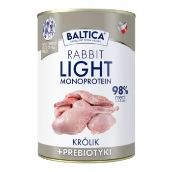 BALTICA Nutraceutic Monoprotein Light Rabbit ar prebiotikām - mitrā suņu barība - 400g