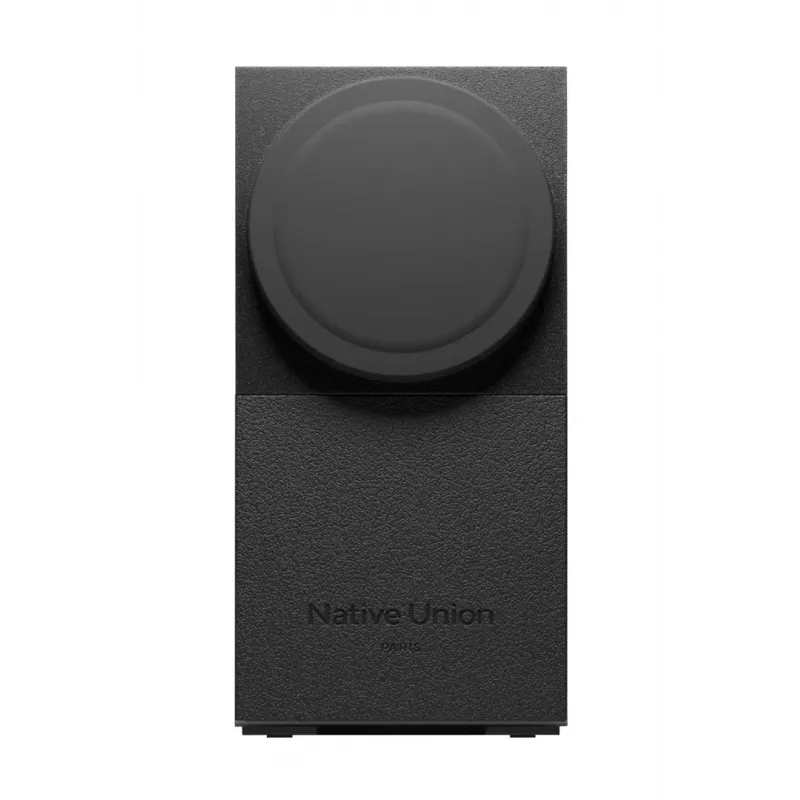 Native Union Rise 3-in-1 Qi2 bezvadu lādētājs Melns ar USB barošanas bloku un 2 m kabeli