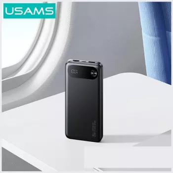 Power bank USAMS PB80 PD20W 10000mAh — pārnēsājams lādētājs, melns