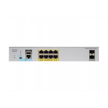Cisco Catalyst 2960CX-8PC-L pārvaldāms slēdzis — 8 porti PoE+ 10/100/1000, 2 SFP, 2 papildu porti, darbvirsmas/statīva/DIN sliedes/sienas montāža