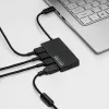 Akyga AK-AD-52 aktīvs USB-C centrmezgls, USB-C (M) uz 4x USB-A (F), USB 3.1, 20 cm