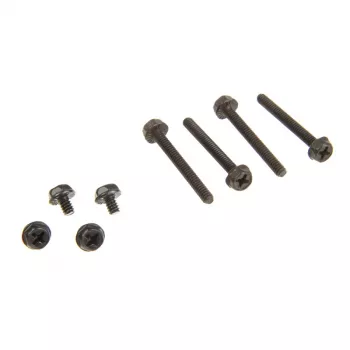 XSPC skrūve 6 mm melna 8 gab. iepakojums