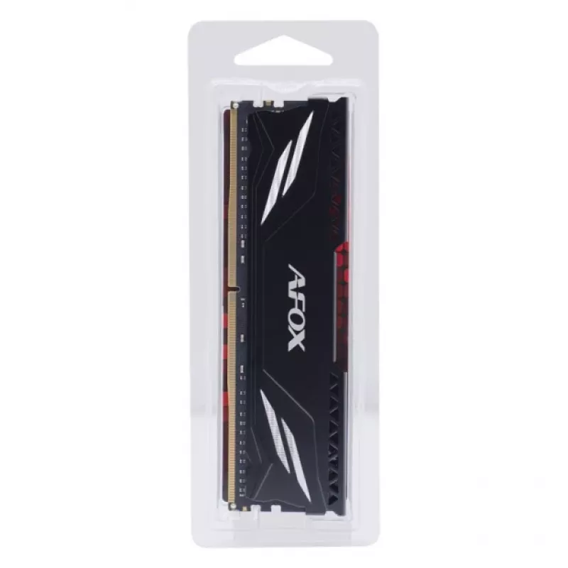 DDR4 16GB 3200MHz CL16 RAM modulis — AFOX GAMING AFLD416PS1CAB, vienrindas, XMP2, 1.35V, melns dzesētājs