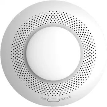 Dūmu detektors EZVIZ CS-T4C — bezvadu ZigBee, 3V litija baterija, 87×35×87 mm, 85 dB, griestu/sienas montāža, balts
