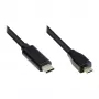 Good Connections USB2.0 kabelis Micro B-C melns 0,5m