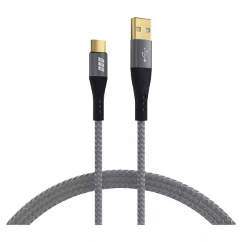 EFB Elektronik USB-A uz USB-C Kabelis 60W QC 3A Pelēks - Datu un uzlādes kabelis (USB-AC-00002)