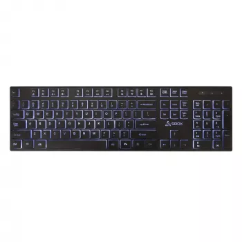 Vadu USB tastatūra SBOX K-22 US Black — US izkārtojums, melna, vadu USB savienojums