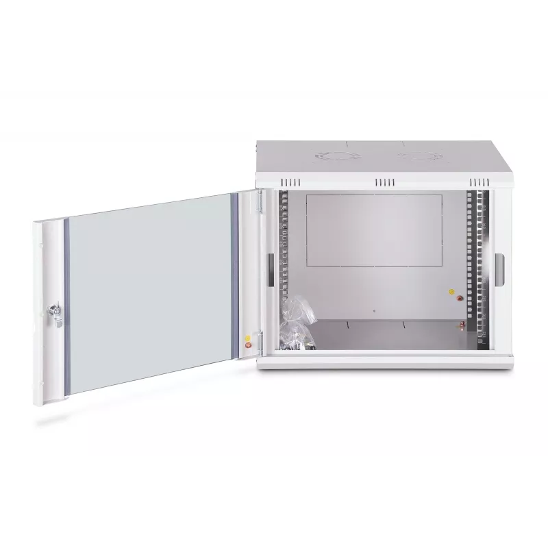 Sienas stiprinājuma 9U skapis DIGITUS Dynamic-N DN-37104, 600x450 mm, IP20, atslēgas slēdzene, neizmontēts