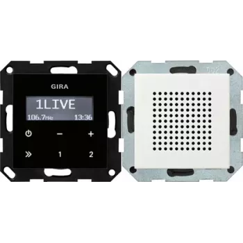Gira System 55 zemapmetuma radio ar RDS, tīri balts matēts (2280 27)