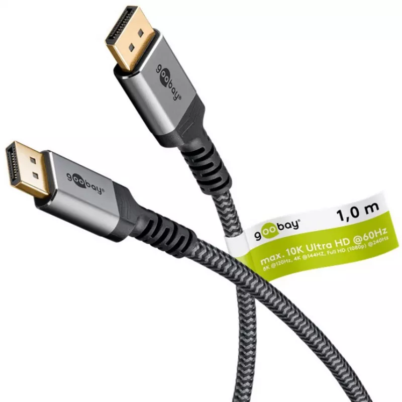 Goobay 75684 - DisplayPort 2.x kabelis 16K 60 Hz - Kabelis - Digitāls/Displejs/Video (75684)