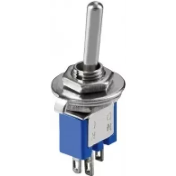 Wentronic Goobay Kippschalter Subminiatur, Zils - 1x UM, 3 Pins, zils korpuss (10014)