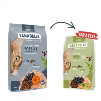 BOSCH Sanabelle Adult Trout & Blueberries - sausā barība kaķiem - 2kg