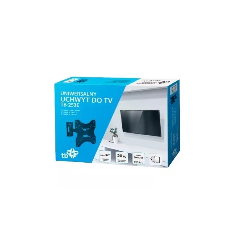 TV sienas stiprinājums TB TB-253E līdz 42 collu televizoriem • max slodze 20 kg • VESA 200x200