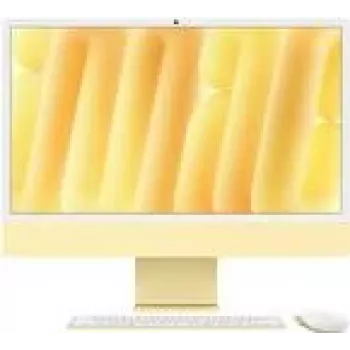 APPLE iMac Z1EK 59,62cm 23,5 collu standarta stikls M4 10C CPU/10C GPU/16C N.E. 16GB 256GB SSD Gbit Eth MM NumKey TID DE Dzeltens (Z1EK-Z1EKD/A-07E980)