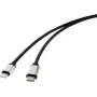Renkforce USB Mobilā telefona savienojuma kabelis [1x USB 3.0 C ligzda - 1x Apple Lightning spraudnis] 1.00 m Melns (RF-4353446)