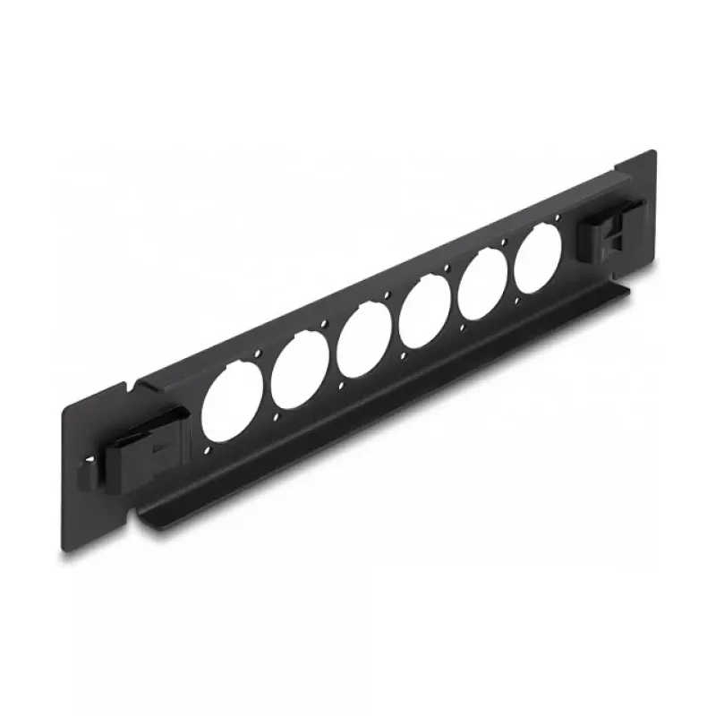 Patch panel DeLOCK 10 collu D-Type 6 portu bezinstrumentu melns