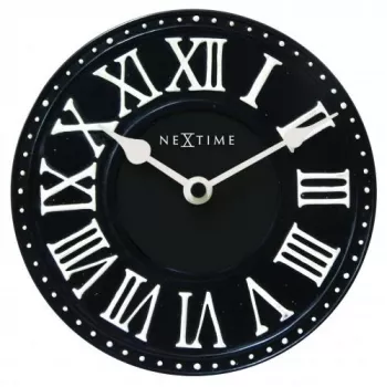 NeXtime klok 5187zw London Table, Ø16 cm, sienas, Melns/Balts