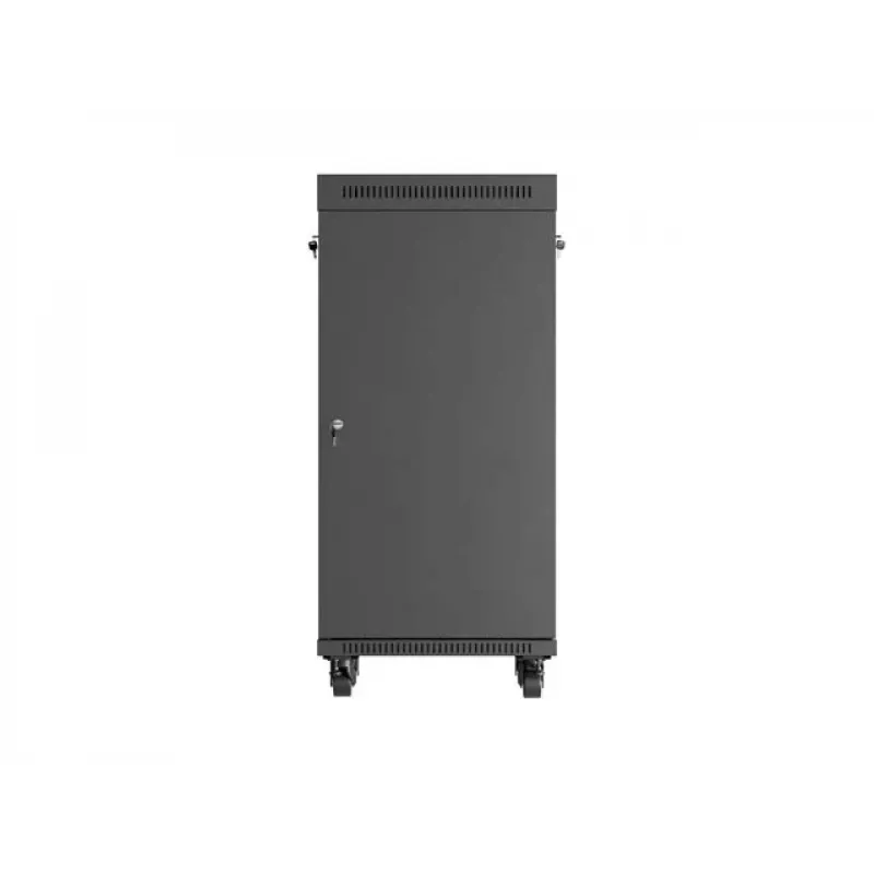 Brīvi stāvošs skapja statīvs LANBERG FF01-6624-12BL 24U 19 collas 600×600 mm, IP20, 1200 kg, melns