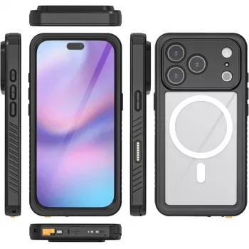 4smarts ūdensnecaurlaidīgs maciņš Stark Apple iPhone 17 Pro, saderīgs ar MagSafe (541583)
