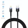 USB–Lightning datu kabelis Tellur 1.2 m neilona pīts melns