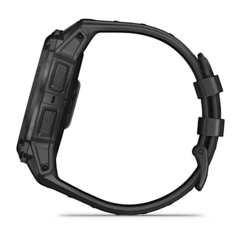 Garmin Instinct 3 Solar Tactical Edition 50 mm viedais pulkstenis, melns, ar silikona siksniņu