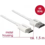 HDMI kabelis DeLOCK 85143 1,5m HDMI Type A Type C Balts