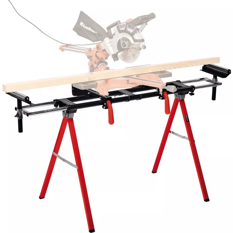 Einhell MSS 1608 saliekams zāģa statīvs 4 kājas, melns/sarkans, maks. slodze 80 kg