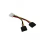 Synergy21 SATA barošanas kabelis 4pin -> 2 x 15pin (taisns)