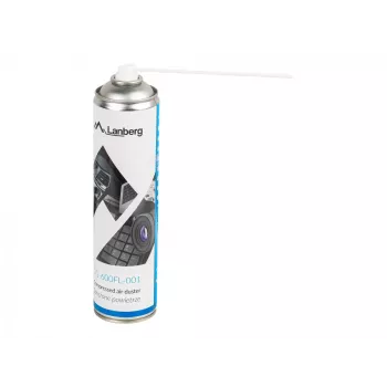 Saspiestā gaisa tīrītājs LANBERG CG-600FL-001 — 600 ml, datoru tīrīšanai, Melns/Zils/Balts