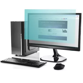 QOLTEC 51075 23.8 collu monitora ekrāna aizsargs pret zilo gaismu, matēts pretatspīduma