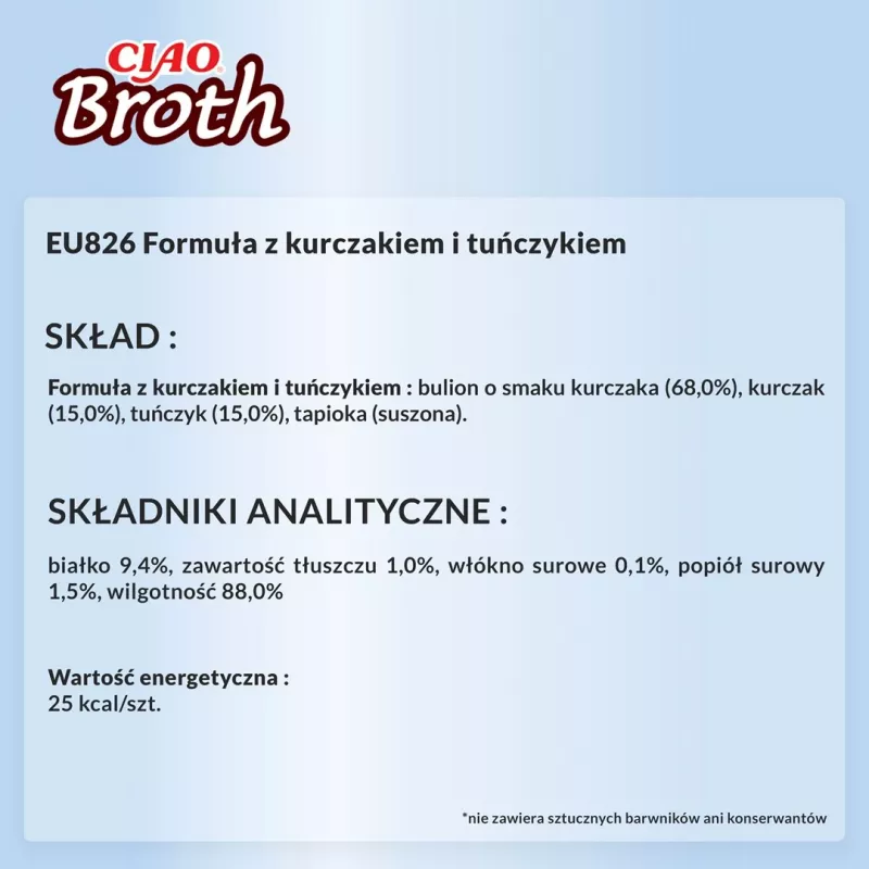 INABA Ciao Broth kaķu našķis ar vistu un tunci, 40 g