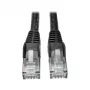 Eaton Tripp Lite Series Cat6 Gigabit Snagless Molded (UTP) Ethernet kabelis (RJ45 M/M), PoE, Melns, 1.52 m - Savienojuma kabelis - RJ-45 (V) līdz RJ-45 (V) - 1.52 m - UTP - CAT 6