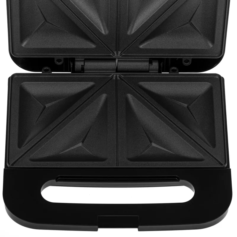 Sviestmaižu preses Adler AD 3076 — 1000 W kompakts galda modelis, melns/sudrabs