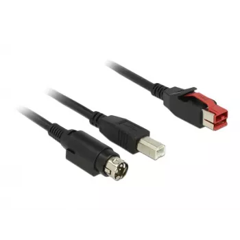 USB kabelis DeLOCK 85489 USB 2.0 3m USB B melns