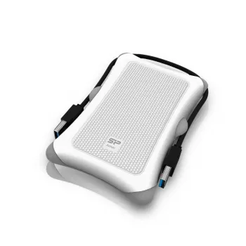 Ārējais cietais disks Silicon Power Armor A30 1TB USB 3.2 Gen 1, 2,5 collu HDD, balts, USB Type-A