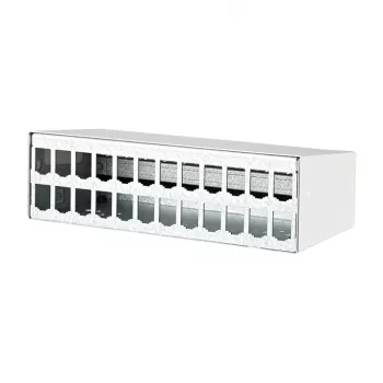 Metz Connect Patch-Panel-Enclosure, virsmas montāžai, tīri balts RAL 9010, 24 porti (130861-2402-E)