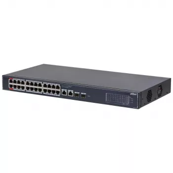 Dahua Technology pārvaldāms L2 Gigabit Ethernet (10/100/1000) PoE slēdzis, melns