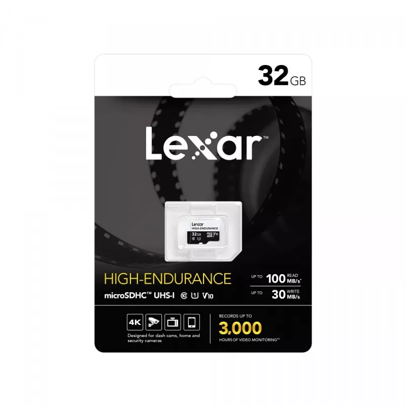 Lexar High-Endurance microSDHC 32GB C10 A1 U1 V10 100/30MB/s