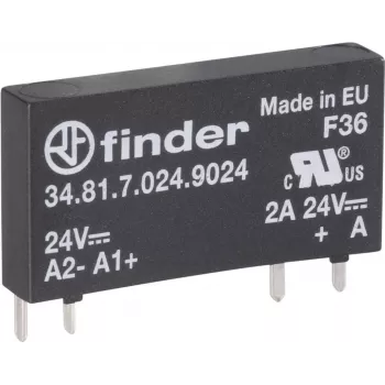 Finder cietvielu PCB relejs, sērija 34, 34.81.7.024.8240, slodzes strāva 2 A, komutācijas spriegums 230 V/AC
