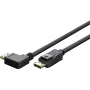 Goobay DisplayPort 2.1 kabelis, 90 grādu leņķa, 3 m, 8K 144 Hz, 54 Gbit/s, melns