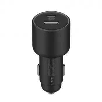 Xiaomi 67W Auto lādētājs ar USB-C un USB-A pieslēgvietām, melns