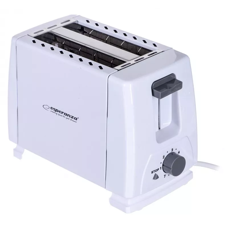 Esperanza EKT001 Caprese 2 šķēles 600 W Balts tosteris