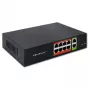 Tīkla slēdzis QOLTEC FAST Ethernet PoE 8xRJ45 ar 2xRJ45 augšupsaiti (modelis 52290)
