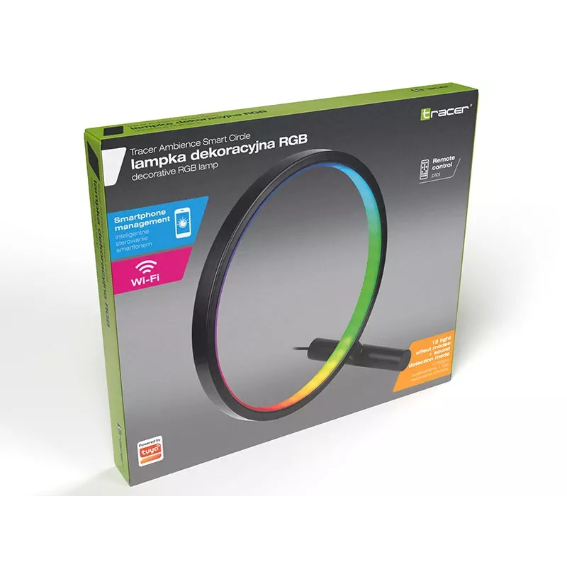 Galda lampa TRACER Ambience Smart Circle LED RGB — dekoratīvs viedais LED aplis