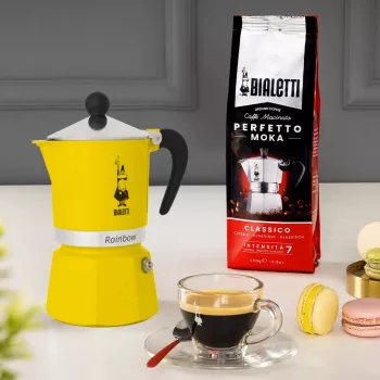 Moka katliņš Bialetti Rainbow Black Yellow