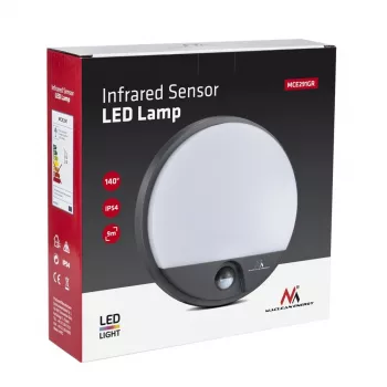 LED lampa 15W ar infrasarkano kustības sensoru MACLEAN MCE291 GR