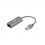 Natec Cricket NNC-1924 USB 3.0 Type-A uz RJ45 Ethernet adapteris, 1000 Mbit/s, 15 cm kabelis, melns