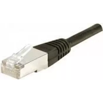 Tīkla kabelis Dexlan 858375 Melns 0.5m Cat6a S/FTP