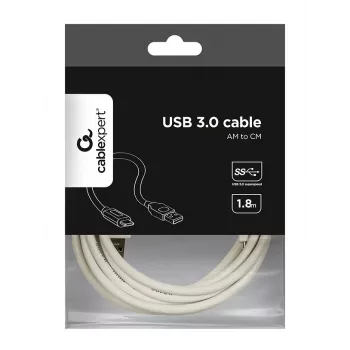 Gembird CCP-USB3-AMCM-6-W USB kabelis USB 3.2 Gen 1 (3.1 Gen 1) 1.8 m USB A USB C Balts