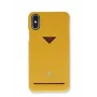 VixFox aizmugurējais vāciņš ar kartes kabatu iPhone XR, sinepju dzeltenā krāsā, plāns aizsargmaciņš